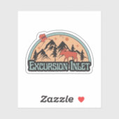 Excursie Inlet, Alaska Sticker (Vel)