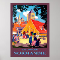 Excursies in Normandië, Frankrijk, vintage-reizen