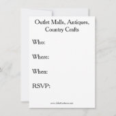 Excursions shopping amusantes Invitations (Dos)