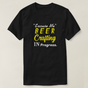 "Excuse Me" Bier brouwen in uitvoering Y T-shirt