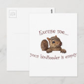 Excuseer me...je geboorte is leeg briefkaart (Voorkant / Achterkant)