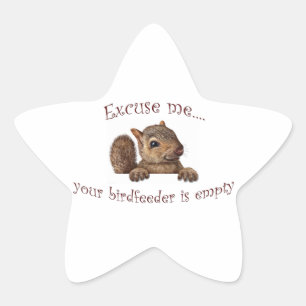 Excuseer me...je geboorte is leeg ster sticker
