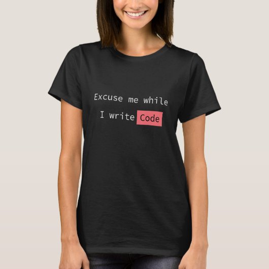 Excuseer me terwijl ik de Programmer van de Code s T-shirt (Voorkant)