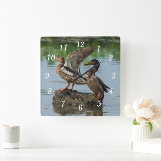 Excuseer me wandklok vierkante klok (Huis)