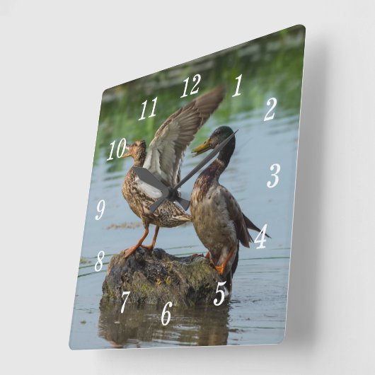 Excuseer me wandklok vierkante klok (Hoek)