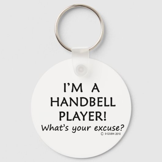 Excuseer voor de speler Handbell Sleutelhanger (Voorkant)