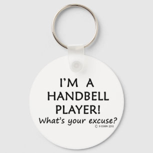Excuseer voor handbelspeler sleutelhanger