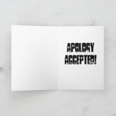 Excuses aanvaarde Kaart (Binnen)