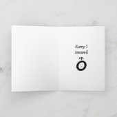 Excuses amusantes Carte de voeux Humour (Intérieur)