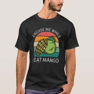 excuses terwijl ik Mango Fruit Retro Ma eet T-shirt