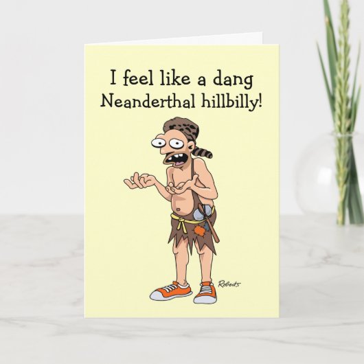 Excuses voor late verjaardag kaart (Voorkant)