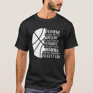 Excuses Voor Mijn Hard Schreeuwen Basketbal Sp T-shirt