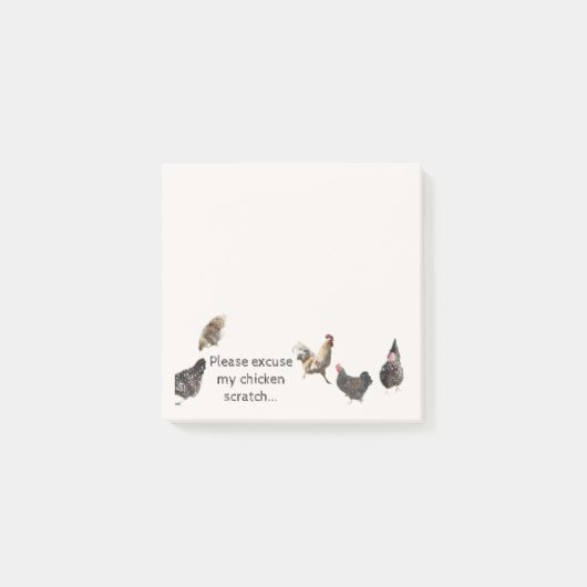 Excusez-moi mes notes post-it sur l'écaillage de p (Devant)