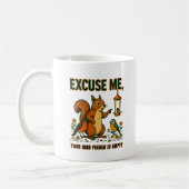 Excusez-Moi Votre Mangeoire à Oiseaux Est Vide Mug (Gauche)