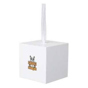 Excusez Mon Franais Franse Bulldog Vintage Kubus Ornament