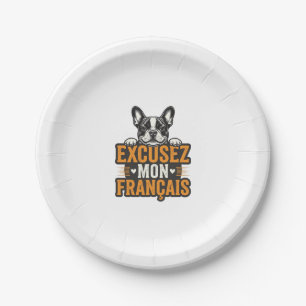 Excusez Mon Franais Franse Bulldog Vintage Papieren Bordje