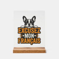Excusez Mon Français Bouledogue Français Vintage