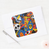 ExDesigner | Aanpassing | Halloween Vierkante Sticker (Envelop)