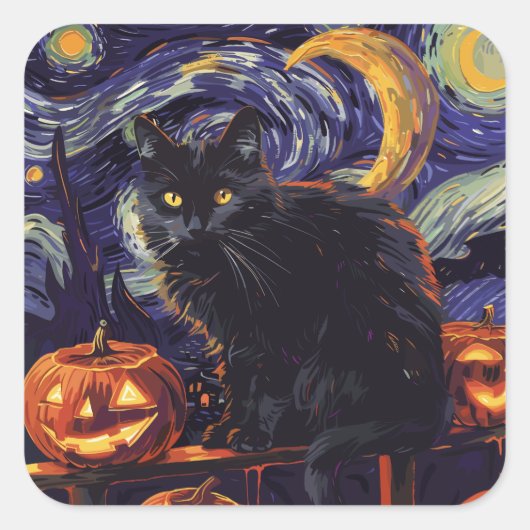 ExDesigner | Aanpassing | Halloween Vierkante Sticker (Voorkant)