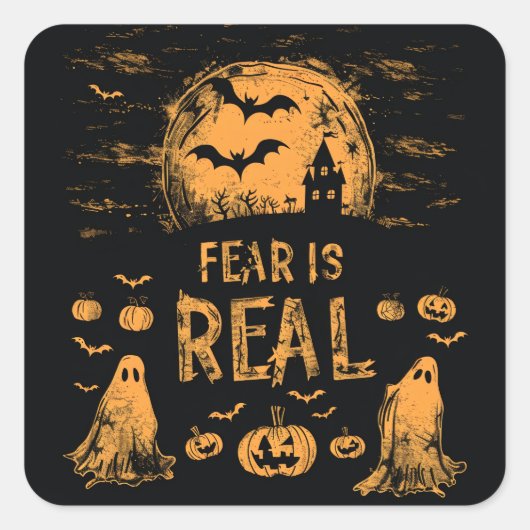 ExDesigner | Aanpassing | Halloween Vierkante Sticker (Voorkant)