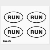 Exécuter les autocollants ovale de voiture (Feuille)