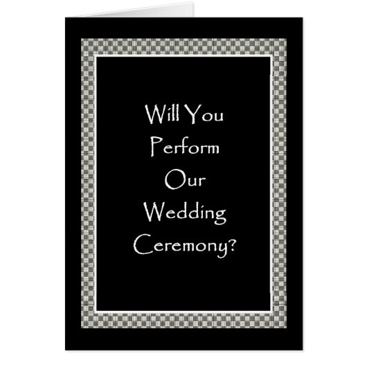 EXÉCUTEZ NOTRE MARIAGE avec la frontière de damier (Devant)