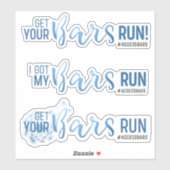 Exécutez vos barreaux - Stickers Vinyl (Feuille)
