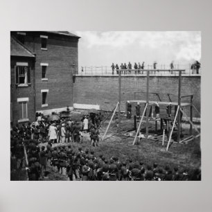 Executie van vier mensen Lincoln-samenzweerders Poster