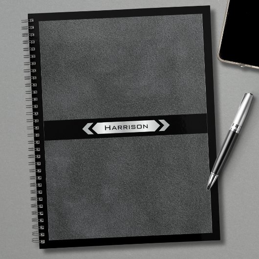 Exécutif Gris Noir Minimaliste Nom Professionnel