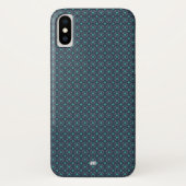 Exécutif iPhone X Coque Blue Motif Monogramme (Dos)
