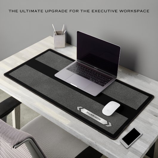 Exécutif Noir Gris Minimaliste Pour Lui
