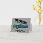 Exécution du Carte de remerciements Greyhounds (Fleur jaune)