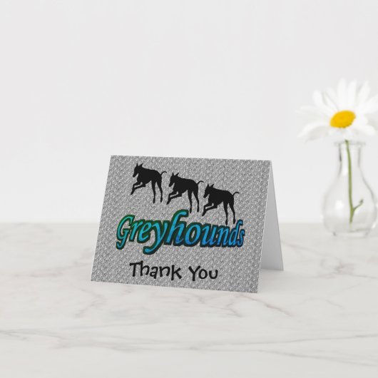 Exécution du Carte de remerciements Greyhounds (Petite plante)