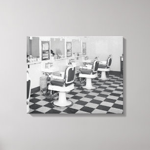 Executive Barber Shop, 1935. foto Canvas Afdruk