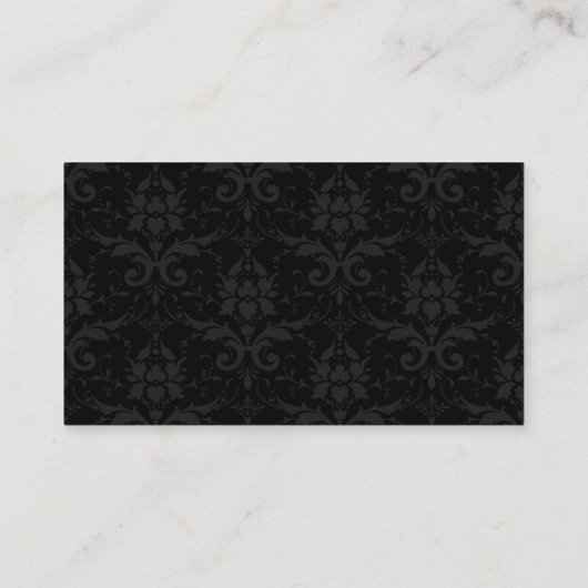 Executive Black Damask Visitekaartje (Achterkant)