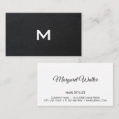 Executive Black | Monogram Visitekaartje (Voorkant / Achterkant)