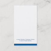 Executive blue stripe custom logo professional visitekaartje (Achterkant)