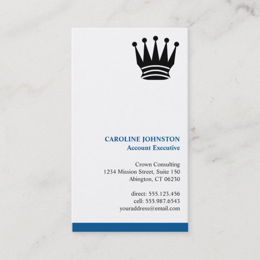 Executive blue stripe custom logo professional visitekaartje (Voorkant)