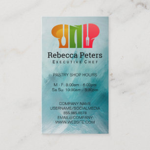 Executive Chef   Chef Pet Dinnerware Logo Visitekaartje