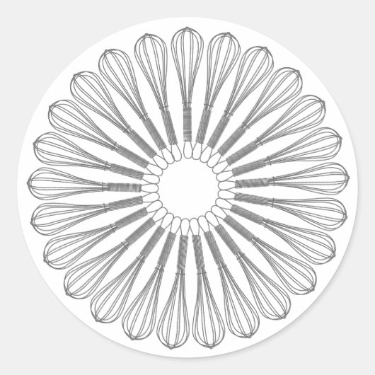 Executive Chef Culinaire, Whisk Ronde Sticker (Voorkant)
