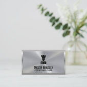 Executive Chef | Kweekzilver Metallic Visitekaartje (Staand voorkant)