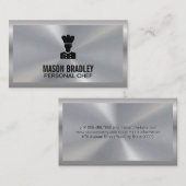 Executive Chef | Kweekzilver Metallic Visitekaartje (Voorkant / Achterkant)