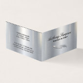 Executive Chef | Silver Metallic Gloss-achtergrond Visitekaartjes (Buitenkant)
