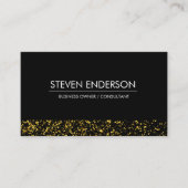 Executive Gold Dust Trim Zwart Slank Visitekaartje (Voorkant)