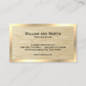 Executive Gold | Houtkorrels | QR-code Visitekaartje (Achterkant)