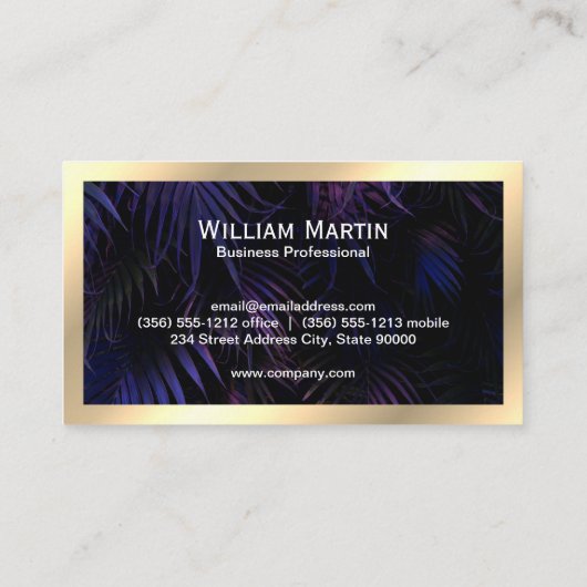 Executive Gold Monogram | QR CODE Visitekaartje (Achterkant)