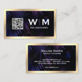 Executive Gold Monogram | QR CODE Visitekaartje (Voorkant / Achterkant)