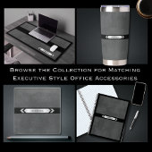 Executive Gray Black Monogram Journal Notebook