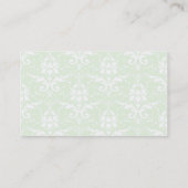 Executive Green en White Damask Visitekaartje (Achterkant)