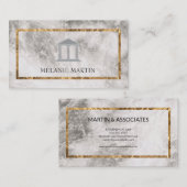 Executive Marmer Goud Folie Frame Visitekaartje (Voorkant / Achterkant)